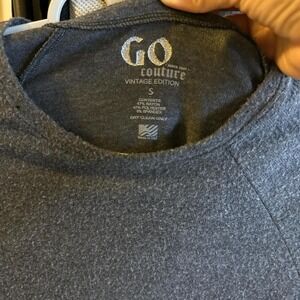 Go couture women S vintage edition gray top blouse shirt made in the USA